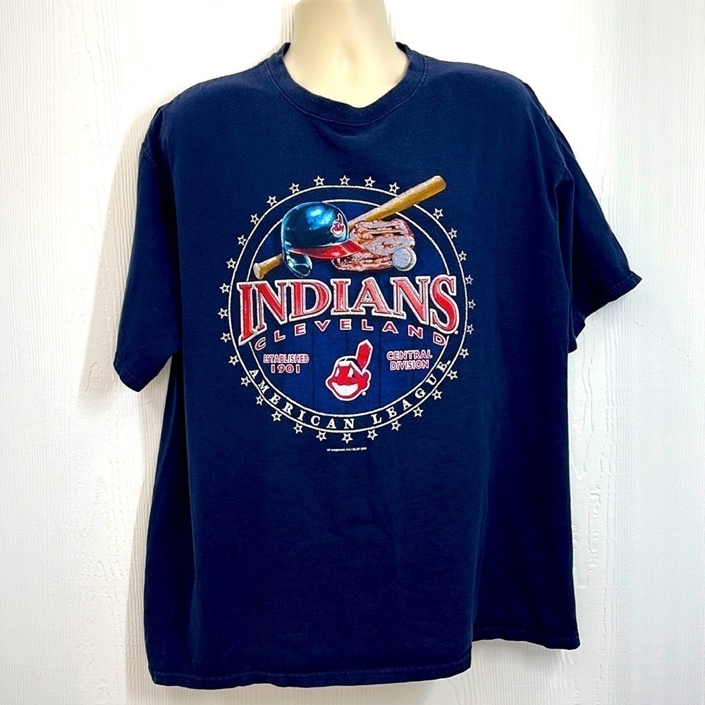 MLB General Merchandise- 2008 Y2K Cleveland Indians Chief Wahoo T Shirt Size XL